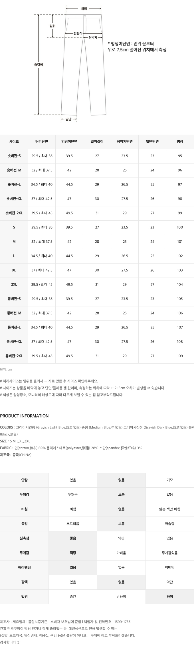 [숏,일반,롱/YKK지퍼/라이크라원단]수선놉232 밴딩부츠컷데님팬츠 상세 이미지 36